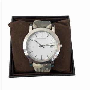 Burberry silver watch